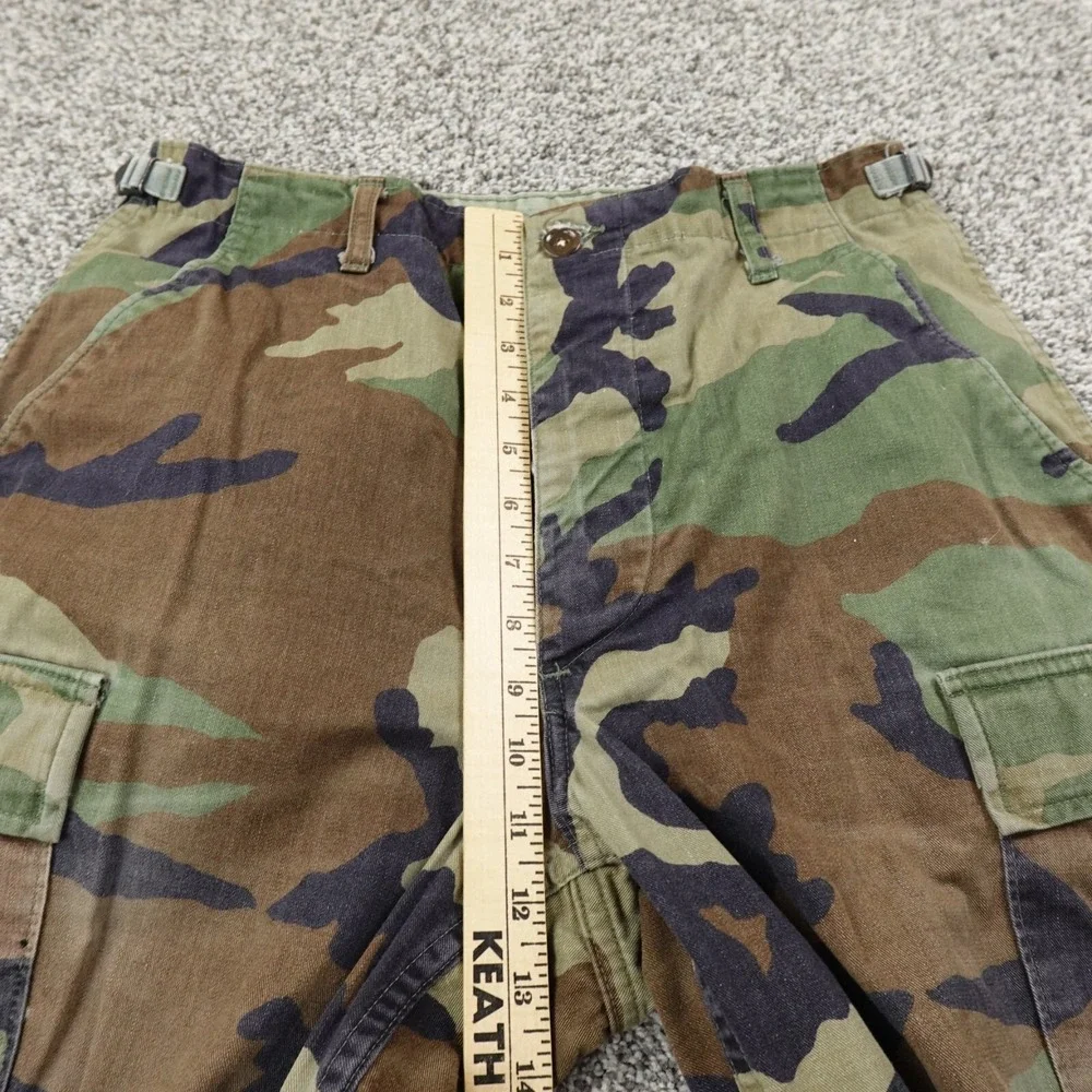 Military Pants Mens S Woodland Camo Combat Trouser Cargo Paratrooper Double Knee